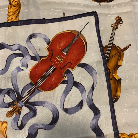 Liberty London silk scarf in light blue - Picture 2 of 4